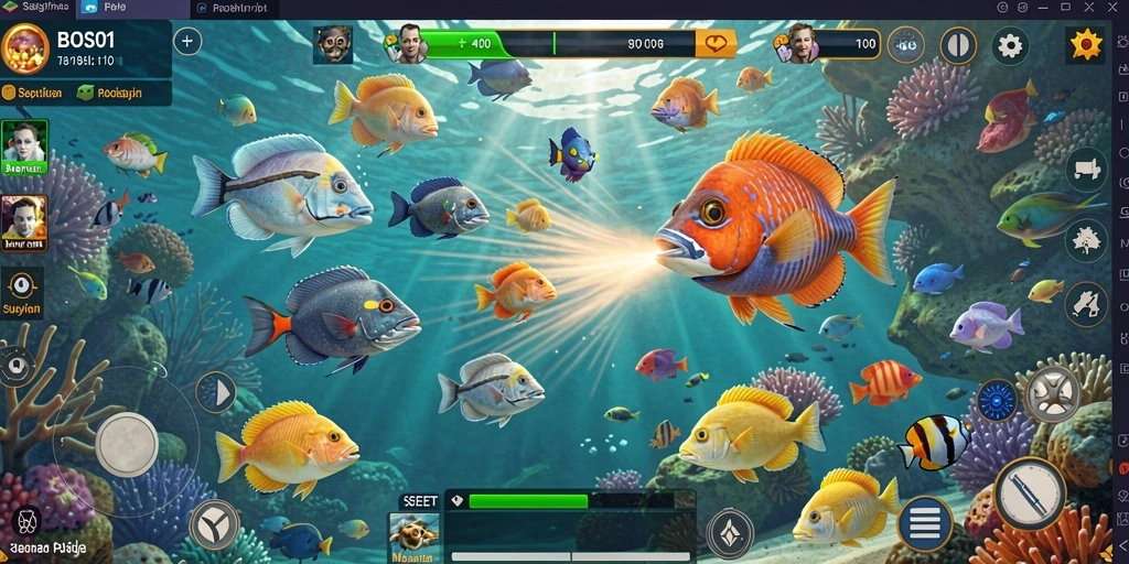 Tangkapan screenshot gameplay Tembak Ikan yang seru.