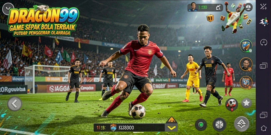 Tampilkan gameplay seru dalam pertandingan sepak bola di DRAGON99.