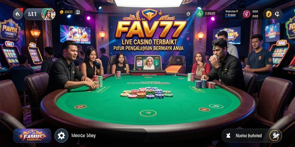Tampilan gameplay Live Casino yang mendebarkan di FAV77.