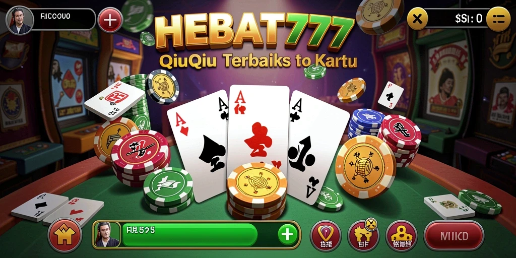 Tampilan menarik dari layar permainan HEBAT777 QiuQiu.