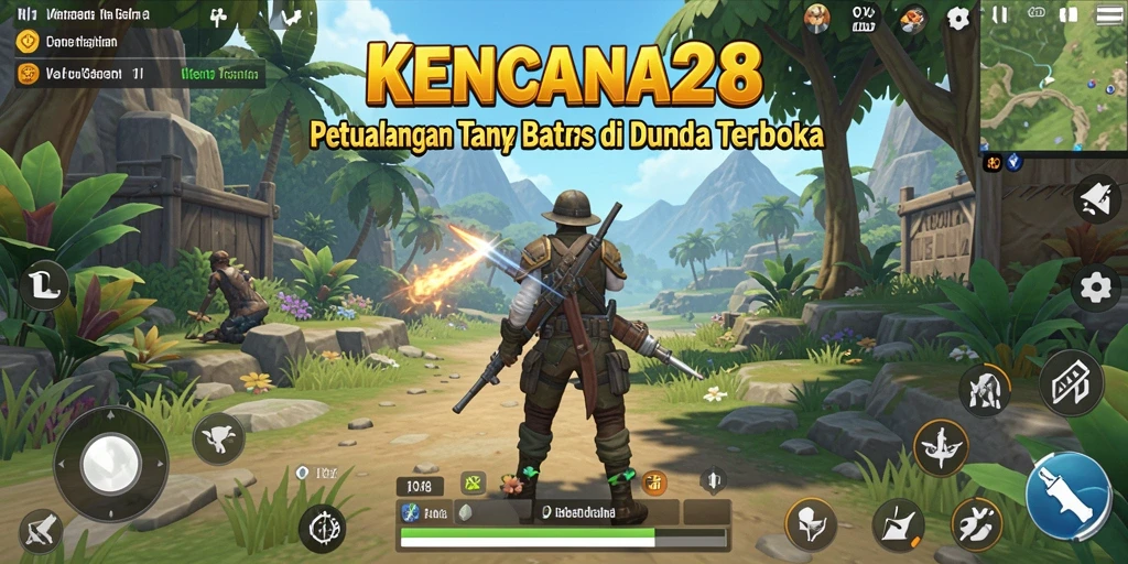 Tampilan gameplay KENCANA28 yang menampilkan eksplorasi dunia terbuka yang luas.