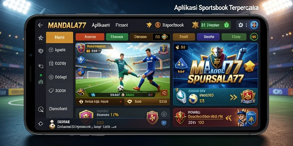 Screenshot utama MANDALA77 menampilkan tampilan permainan sportsbook yang menarik.