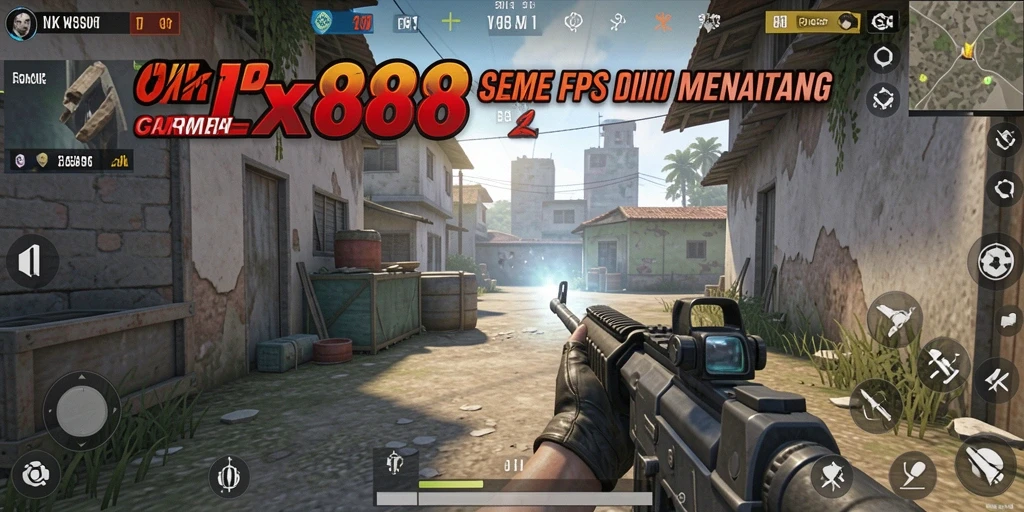 Screenshot gameplay OLX888 menampilkan aksi tembak-menembak yang mendebarkan.